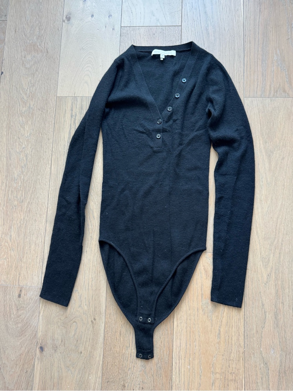 NakedCashmere Black V-Neck bodysuit